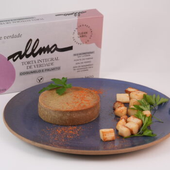 TORTA PROTÉICA DE PALMITO COM COGUMELOS - 2 UNIDADES