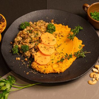 LOMBO SUÍNO COM PURÊ DE CENOURA - 350 GRAMAS